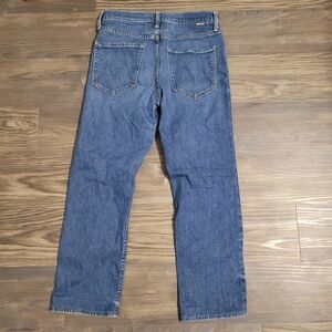 MOTHER Womens The Tom Cst Medium Blue Straight Jeans Size 28